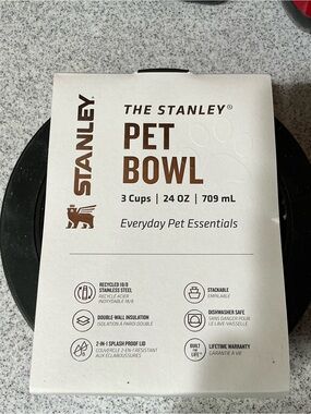 STANLEY PET BOWL 24oz STAINLESS STEEL non slip base